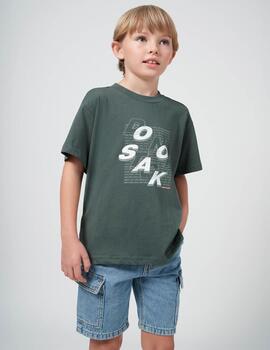 Camiseta mayoral Letras Verde Para Niño