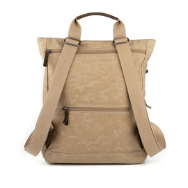 Mochila de mujer en lona color beige - Stamp ST2415