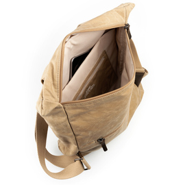 Mochila de mujer en lona color beige - Stamp ST2415