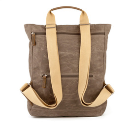 Mochila de mujer en lona color taupe - Stamp ST2415