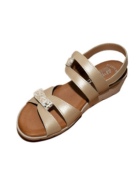 Sandalias de Mujer con cuña Color Beige - Amelie