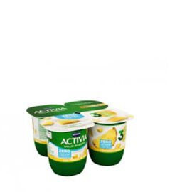 Yogur Zero Activia Piña pack/4