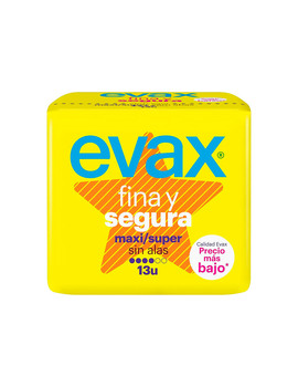 Compresas Evax Fina y Segura  U/ 13u