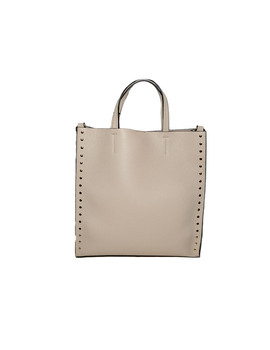 Bolso Shopping Beige con Tachas