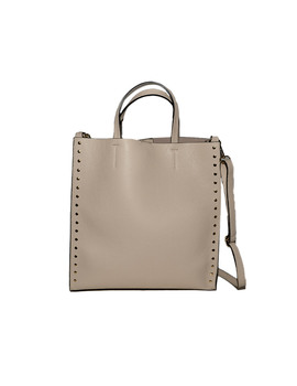 Bolso Shopping Beige con Tachas