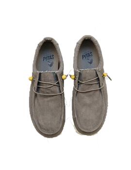 Zapatillas Walk in Pitas Wallabi Canvas Lav Gris