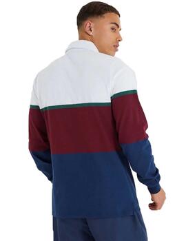 Polo Ellesse Ario ML Bco/Granate/Marino Hombre