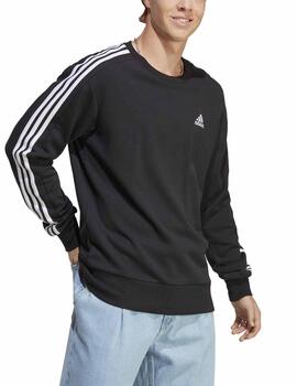 Sudadera Adidas M 3S FT SWT Negro/Blanco Hombre