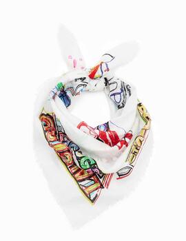 Foulard Desigual Rousmari Blanco Mujer