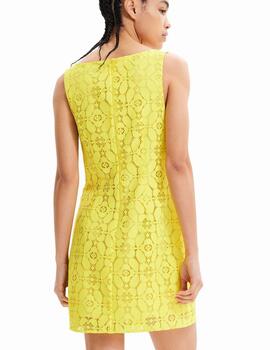 Vestido Desigual Newcastle Amarillo Mujer