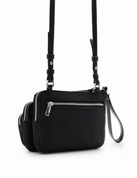 Bolso Desigual Pocketmas Linda Negro Mujer