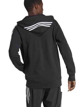 Chaqueta Adidas M 3S FT FZ HD Negro Hombre