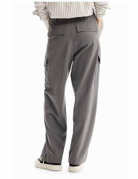 Pantalon Desigual Manchester Gris Mujer