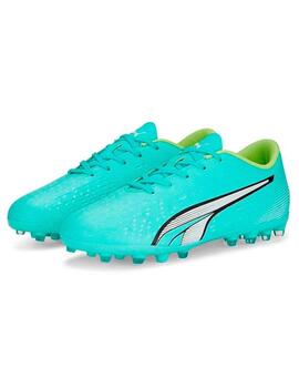 Botas Puma Ultra Play MG Jr Verde Agua