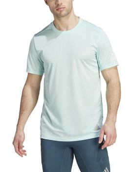 Camiseta Adidas Run It Turquesa Hombre