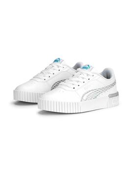 Zapatillas Puma Carina 2.0 Mermaid PS Bco/Pla Niña