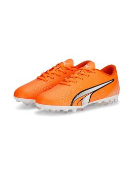 Botas Puma Ultra Play MG Jr Naranja