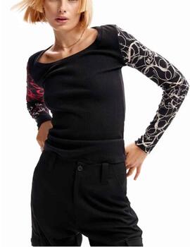 Camiseta Desigual Hery ML Negro Mujer