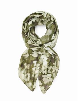 Foulard Desigual Flower Camo Verde/Gris Mujer