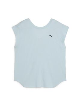 Camiseta Puma Studio Foundations SM Azul Mujer