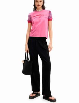 Camiseta Desigual Lindon Fucsia Mujer