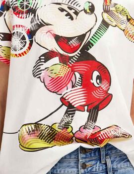 Camiseta Desigual Mickey Lacroix Blanco Mujer