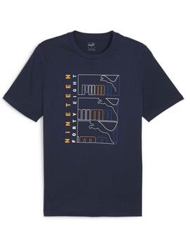 Camiseta Puma Graphics Triple Logo Marino Hombre