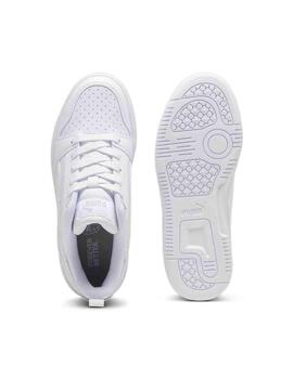 Zapatillas Puma Rebound V6 Lo Jr Blanco