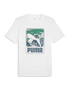 Camiseta Puma Graphics Mountain Blanco Hombre