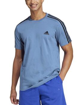 Camiseta Adidas M 3S SJ T Azul/Negro Hombre