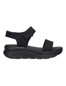 Sandalias Skechers D'Lux Walker N Bloc Negro Mujer