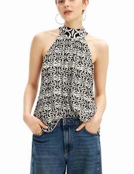 Blusa Desigual Sofia Negro/Blanco Mujer