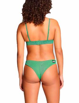 Top Bikini Puma Swim Peek-A Boo Verde Mujer