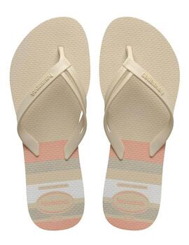 Chanclas Havaianas Elegance Print Beige Mujer