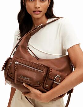 Bolso Desigual Omnia New London Plus Marron Mujer