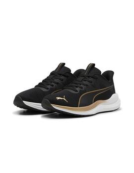 Zapatillas Puma Reflect Lite Negro/Dorado Mujer