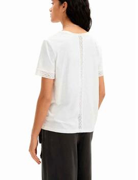 Camiseta Desigual Damasco Blanco Mujer