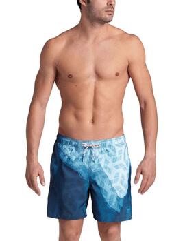 Bañador Arena Beach Boxer Placed Azul/Bco Hombre