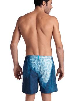 Bañador Arena Beach Boxer Placed Azul/Bco Hombre