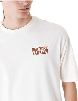 Camiseta New Era MLB Wordmark NEYYAN Crudo Hombre