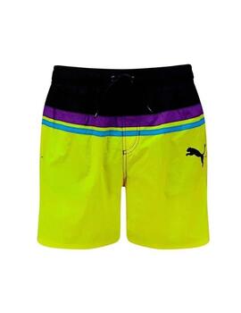 Bañador Puma Swim Heritage Mid S Amarillo F Hombre