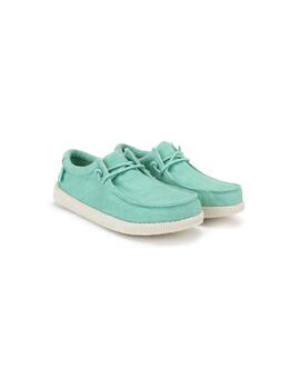 Zapatillas Walk In Pitas Wallabi Canvas Verde JR