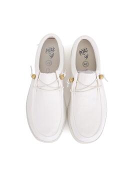 Zapatillas Walk in Pitas Wallabi Wash Blanco