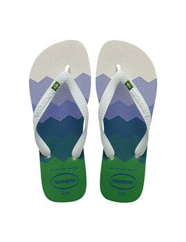 Chanclas Havaianas Brasil Fresh Blanco/Mtc Hombre