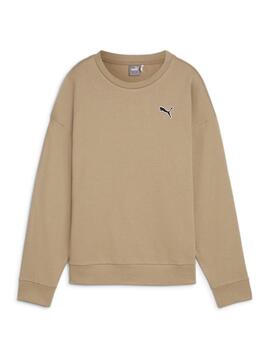 Sudadera Puma Better Essentials Beige Mujer