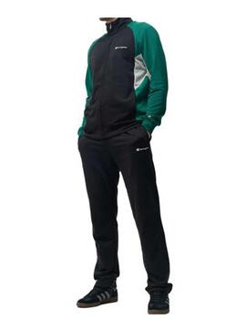 Chandal Champion Full Zip Negro/Vd/Gs Hombre