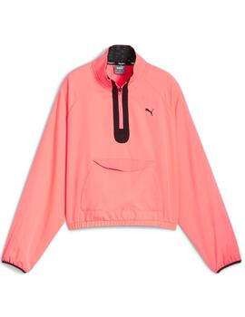 Sudadera Puma HYPERNATURAL WOVEN 1/2 ZIP Ros Mujer