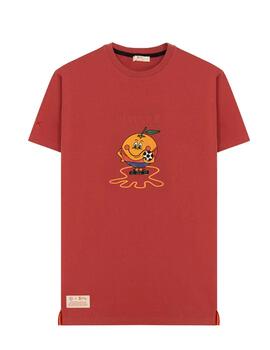 Camiseta elPulpo y Naranjito Estamp Rojo D Hombre