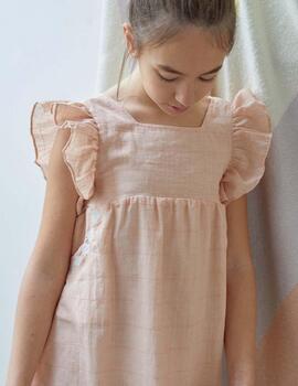 Vestido Dadati Salmón Para NIña