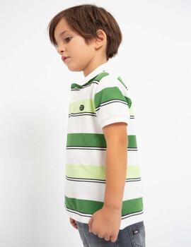 Polo Mayoral Rayas Verde Para Niño